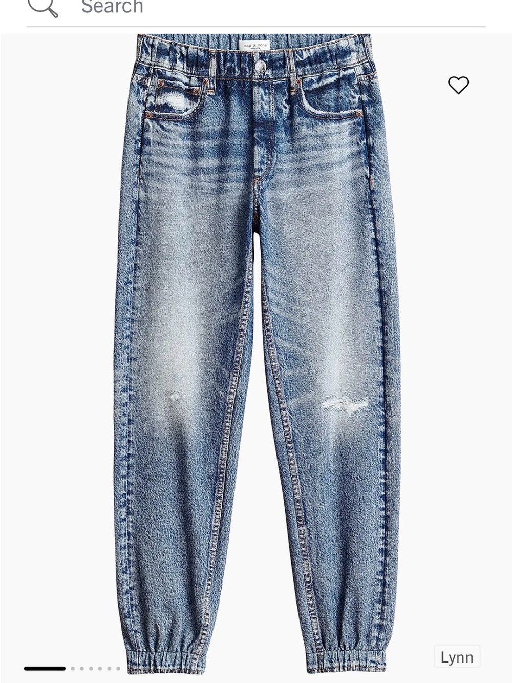 rag & bone Miramar Denim-Print Joggers Medium - Picture 8 of 9